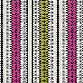 Knit-inspired fair isle geometric stripe pink olive green black cream zigzag chevron quilting cotton for quilts borders binding tote bags and aprons