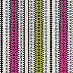 Knit-inspired fair isle geometric stripe pink olive green black cream zigzag chevron quilting cotton for quilts borders binding tote bags and aprons