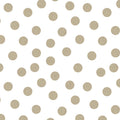 White fabric with taupe polka dot for quilts and patchwork projects