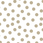 White fabric with taupe polka dot for quilts and patchwork projects