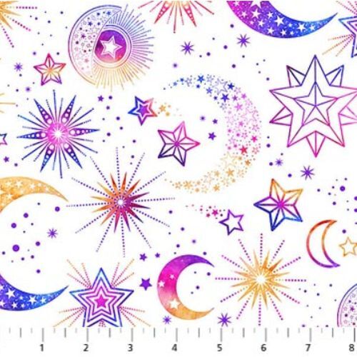 Cosmic Universe: Digital Moon Stars (White/Purple)