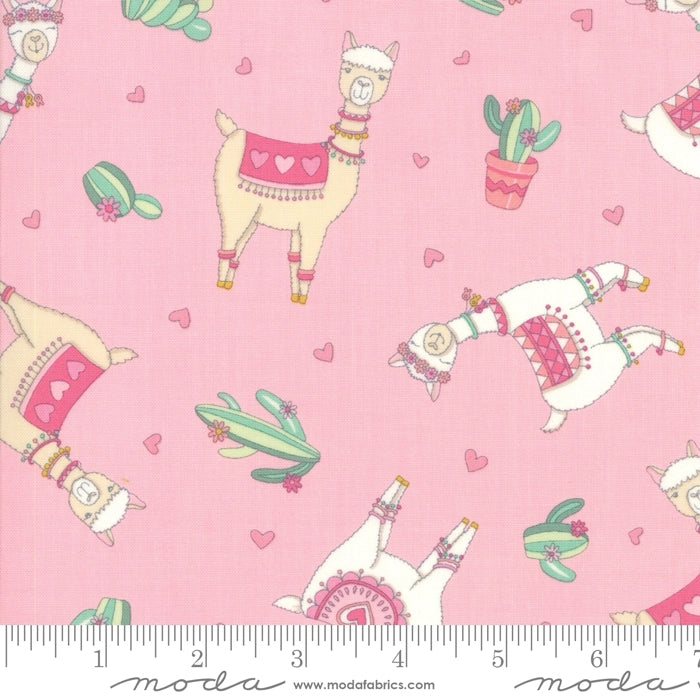 Llama Love Pretty Pink by Deb Strain for Moda -