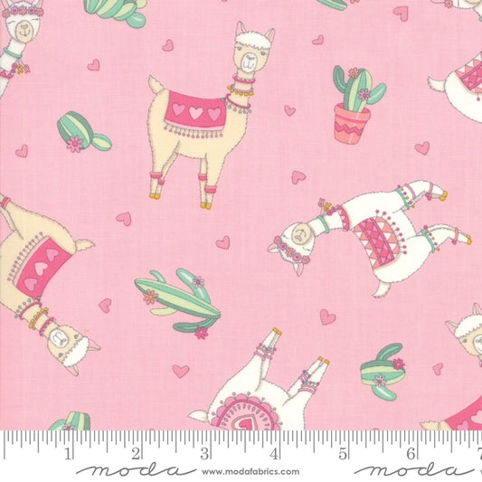 Llama Love Pretty Pink by Deb Strain for Moda -