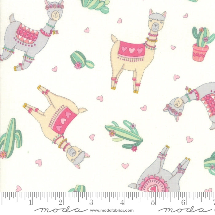 Llama Love: Tossed Llamas (White)