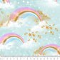 Rainbow Unicorns: Radiant Rainbows Blue by KK Designs - Three Wishes Patchwork Fabric