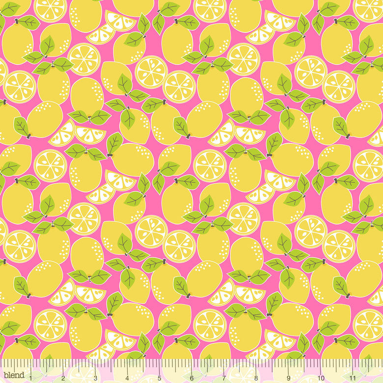 Pucker Up: Lemon Drop Pink by Blend - Three Wishes Patchwork Fabric