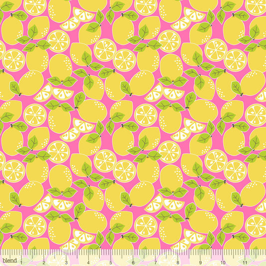 Pucker Up: Lemon Drop Pink by Blend - Three Wishes Patchwork Fabric