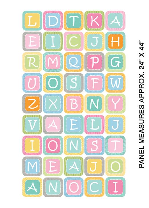 My Little Sunshine: Alphabet Blocks Panel