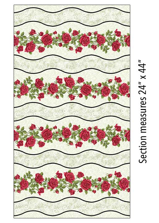 Festival of Roses: Wavy Stripe (Cream)