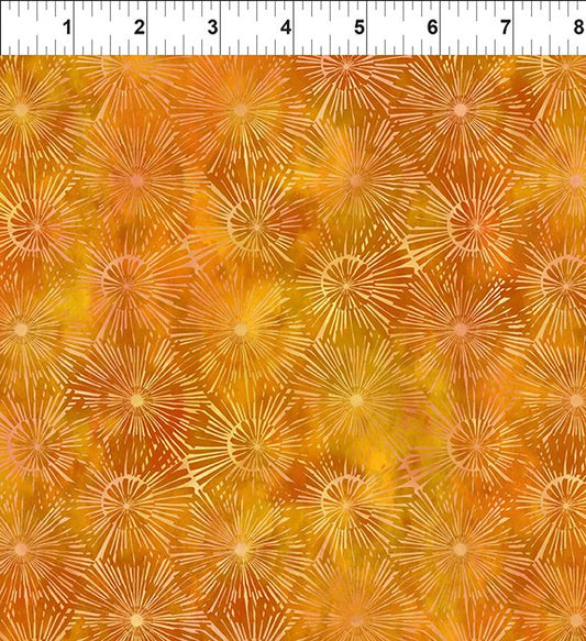 Urban Jungle: Gold Dandelion by Jason Yenter for In The Beginning - Three Wishes Patchwork Fabric
