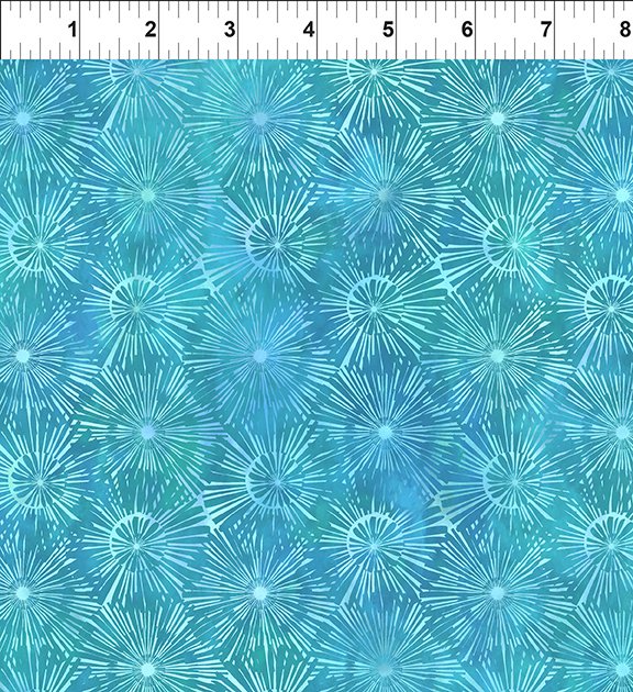 Urban Jungle: Blue Dandelion by Jason Yenter for In The Beginning - Three Wishes Patchwork Fabric