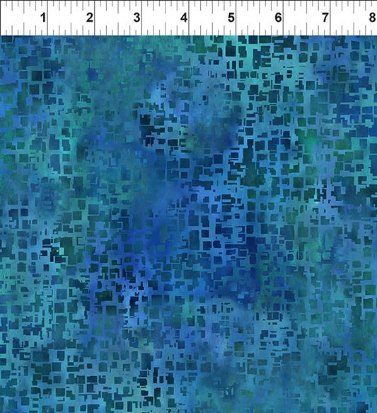 Urban Jungle:  Blue Geo Texture by Jason Yenter for In The Beginning - Three Wishes Patchwork Fabric