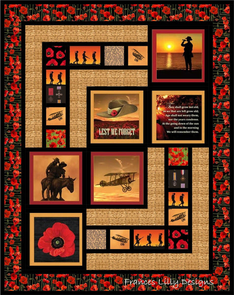 Remembering ANZAC | Poppies to Remember Quilt Pattern ONLY