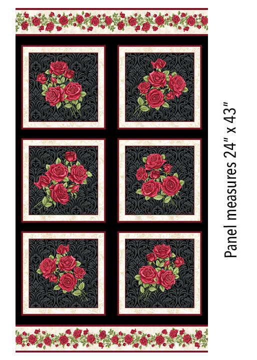 Festival of Roses: Panel (Black)