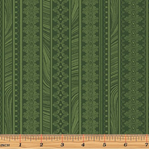 Magnificent Blooms: Nouveau Stripe (Green)