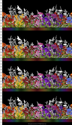 Rainbow Of Jewels: Border (Black/Multi)