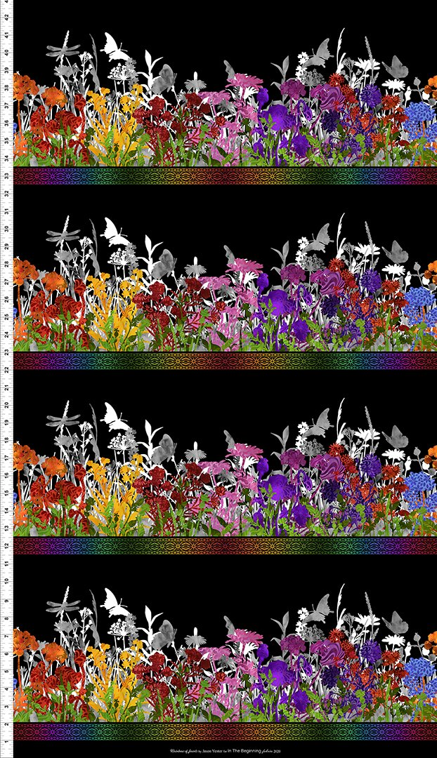 Rainbow Of Jewels: Border (Black/Multi)