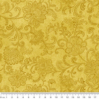 Accent on Sunflowers: Livingston Medium Yellow by Jackie Robinson for Benartex