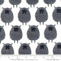Farm Charm by Gingiber for Moda - Black Sheep on Ivory