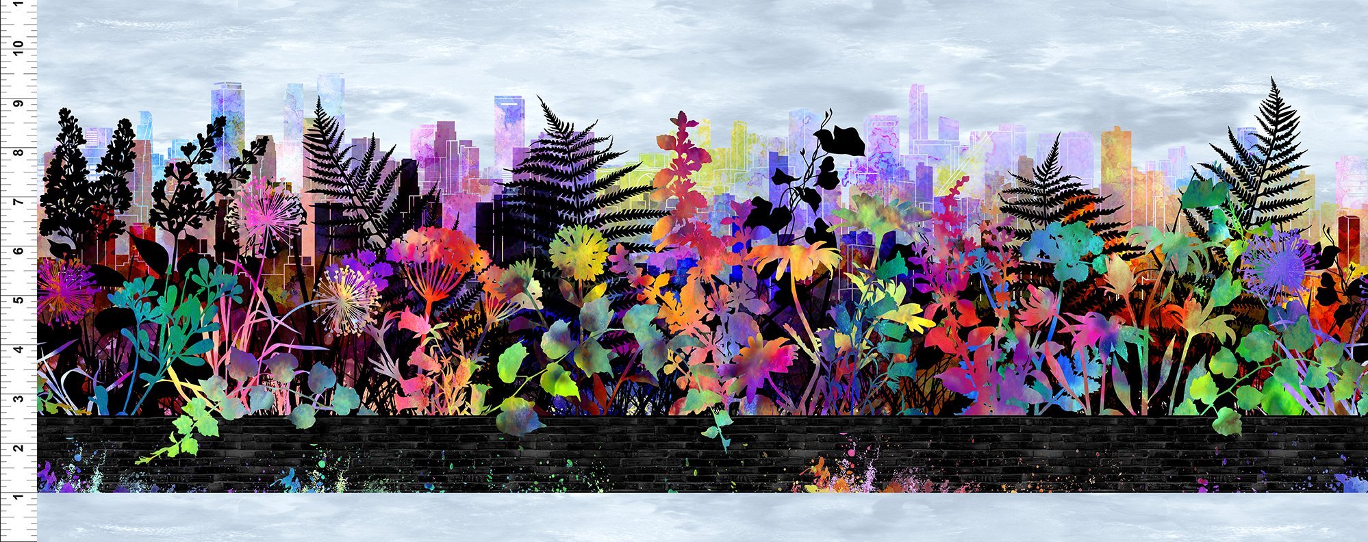 Urban Jungle: Border Stripe by Jason Yenter for In The Beginning - Three Wishes Patchwork Fabric