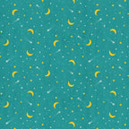 Gone Glamping Moon & Stars Teal - Wilmington - Three Wishes Patchwork Fabric