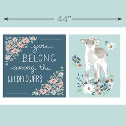 Lamb: Project Panel in Morning Dew by Hawthorne Fabrics