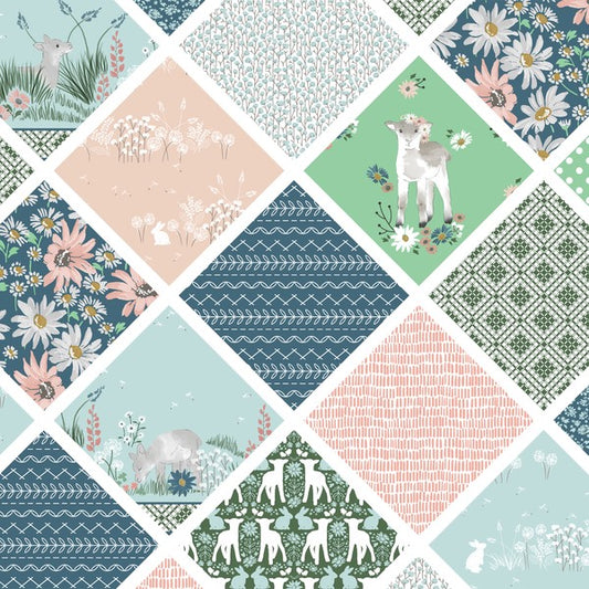 Lamb: Sunday Picnic  by Hawthorne Fabrics -  140 cms Wide