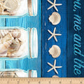 The Beach Is My Happy Place Stripe Border by Timeless Treasures