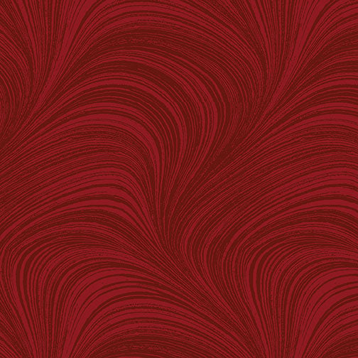 Wave Texture Medium Red - Jackie Robinson Benartex - Three Wishes Patchwork Fabric