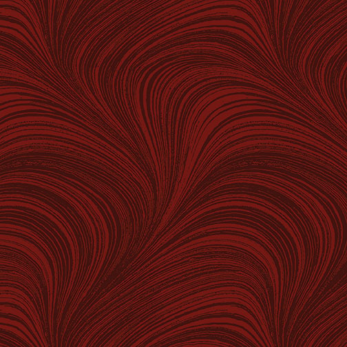 Wave Texture Dark Red - Jackie Robinson Benartex - Three Wishes Patchwork Fabric