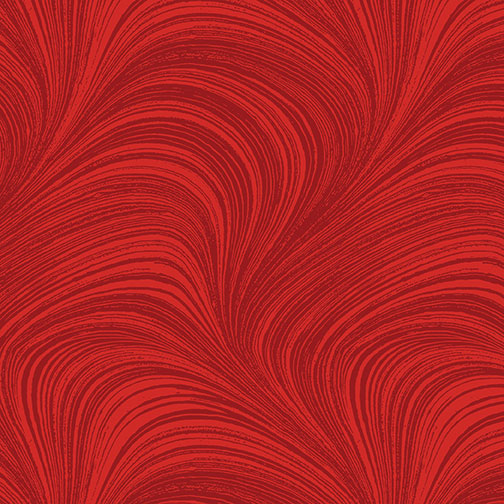 Wave Texture Cayenne - Jackie Robinson Benartex - Three Wishes Patchwork Fabric