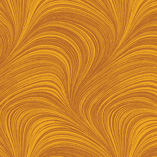 Wave Texture Amber - Jackie Robinson Benartex - Three Wishes Patchwork Fabric