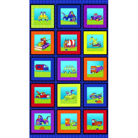 Monster Trucks: Truck Blocks With Rocks Panel (Zaffre Blue)