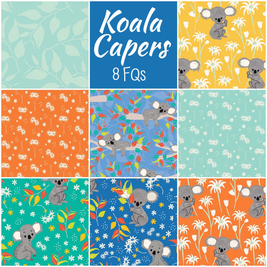 Koala Capers Collection ( 8 x FQ's) by KK Designs