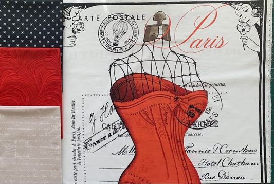 Couturiere Parisienne: Postales Paris Panel (Cream) + 3 Coordinates