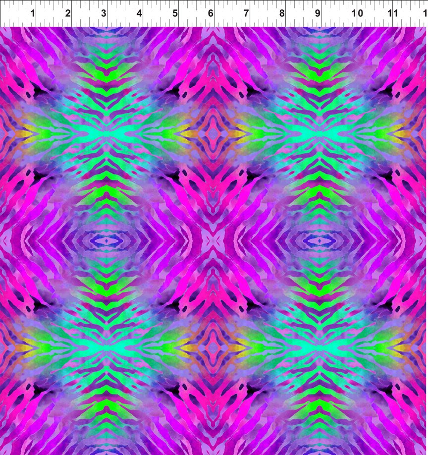 Safari: Tie Dye Kaleidoscope (Fuchsia/Pink)