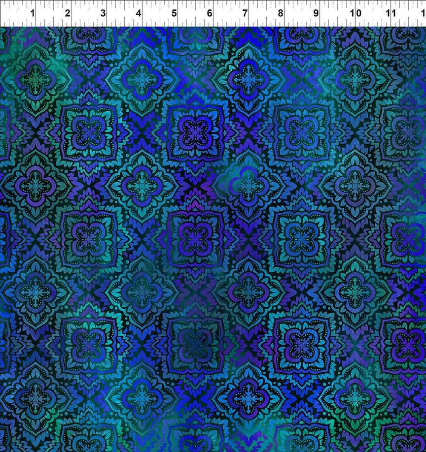 Tapestry - Medallion Blue by Jason Yenter for In The Beginning