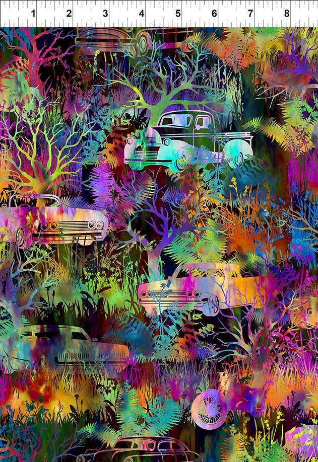 Urban Jungle: Vehicles by Jason Yenter  for In The Beginning - Three Wishes Patchwork Fabric