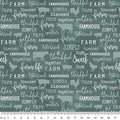 Farm Sweet Farm: Chalkboard (Teal) - Three Wishes Patchwork Fabric