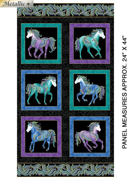 Horsen Around: Horse Panel Black/Multi