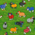 Rainbow Sheep by Nutex - Three Wishes Patchwork Fabric