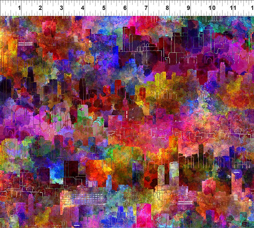 Urban Jungle: Cityscape by Jason Yenter for In The Beginning - Three Wishes Patchwork Fabric
