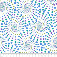 Horsen Around: Dotted Spirals White by Benartex