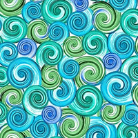 Kenzie - Swirl Turquoise by Quilting Treasures