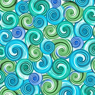 Kenzie - Swirl Turquoise by Quilting Treasures