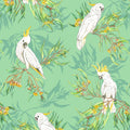 Gumtree Friends: Cockatoos (Green) - Three Wishes Patchwork Fabric