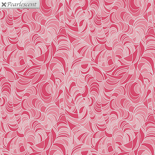 Lilyanne: Ripple Pink by Ann Lauer for Benartex - Three Wishes Patchwork Fabric