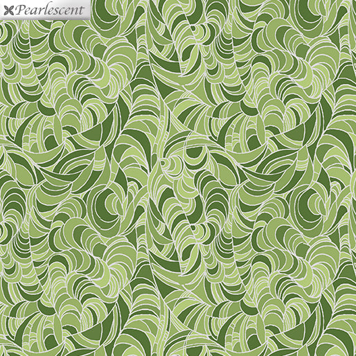 Lilyanne: Ripple Green by Ann Lauer for Benartex - Three Wishes Patchwork Fabric