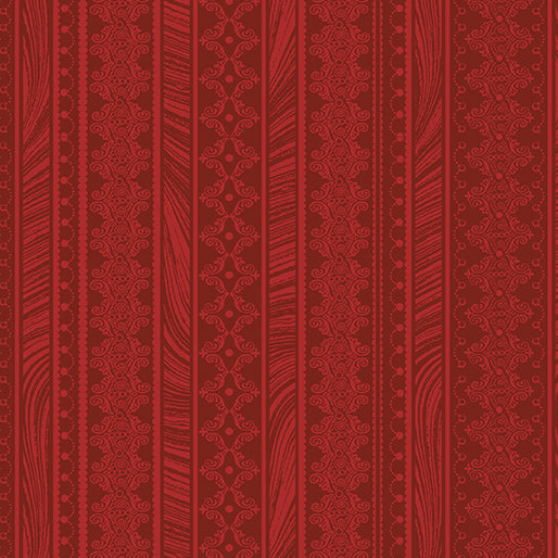 Magnificent Blooms: Nouveau Stripe (Red)