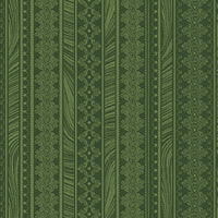 Magnificent Blooms Nouveau Stripe Green by Benartex